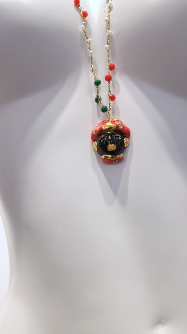Collar Largo Hombre Negro